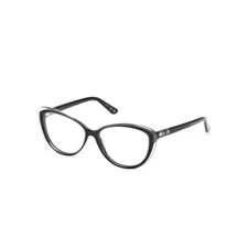 GUESS GU2978 005 Black Plastic Cat Eye Optical Eyeglasses Frame 55-14-140 GU RX