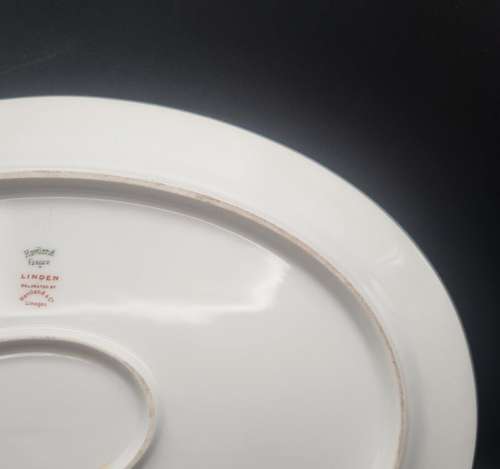 Plato ovalado Haviland Limoges Linden 16"x12" - porcelana francesa vintage - Imagen 8 de 11