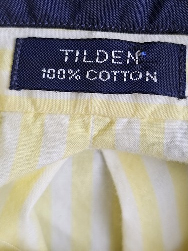 Ralph Lauren Golf Tilden Hemd Herren XL gelb gestreift langarm blau Pony - Bild 9 von 12