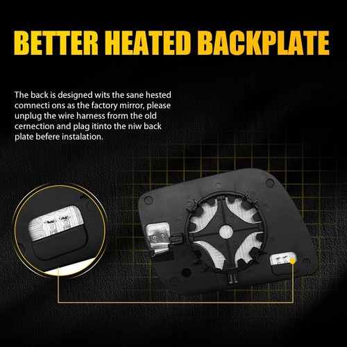 Heated Convex Spotter Mirror Glass Left Right Side For Ford Explorer 2011-19 EAH - Picture 8 of 15
