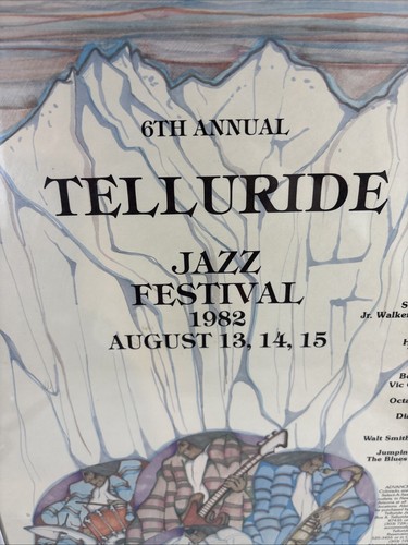 Original 1982 Telluride Sixth Annual Jazz Festival poster Mann McFerrin framed - Picture 2 of 17