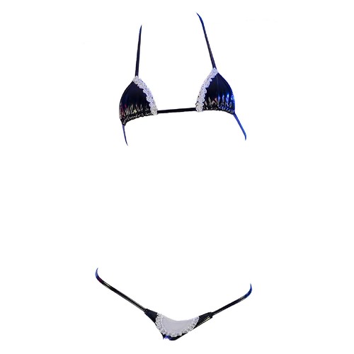 Abiti da donna ritagliato costume da bagno set top costume da bagno schiena a T pigiama pizzo - Foto 11 di 38