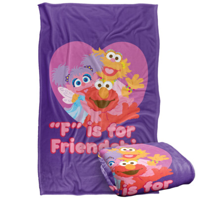 Sesame Street Friendship Silky Touch Super Soft Throw Blanket, 36''x58''