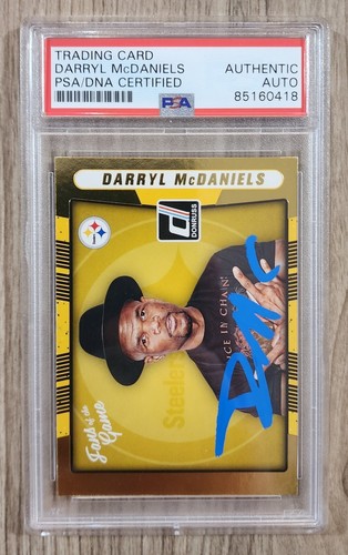 Darryl McDaniels signierte 2016 Donruss Karte #7 Lauf DMC Hip Hop Brambed Auto PSA - Bild 2 von 2
