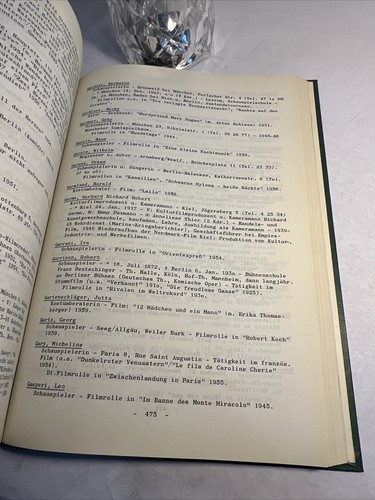 1960 GLENZDORFS INTERNATIONAL FILM-LEXIKON: Film Biographic Information - VOL. 1 - Bild 8 von 20