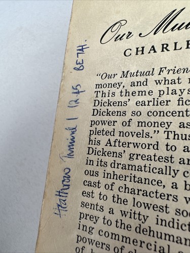 Our Mutual Friend Charles Dickens A Signet Classic 1964 USA Book - Picture 4 of 5