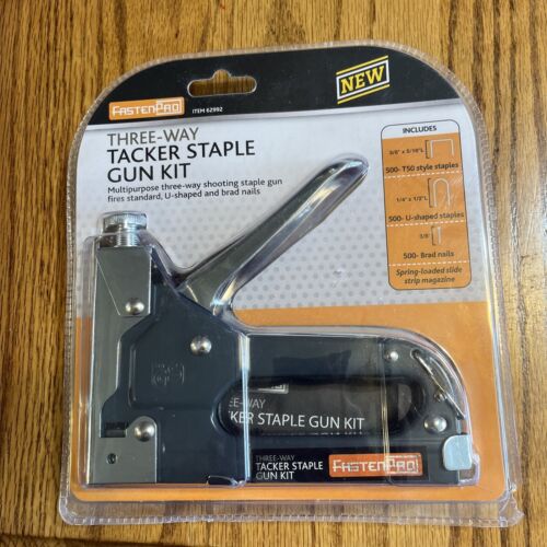 Neu Fasten Pro Tacker Heftpistole Kit - inkl. Heftklammern, U-Heftklammern & Brad Nägel