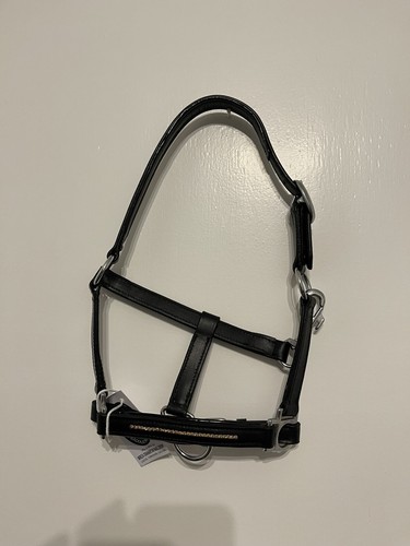 Neu Mini Shetland Neckholder Top Qualität Schwarz Leder In Petrol Stone - Bild 5 von 13