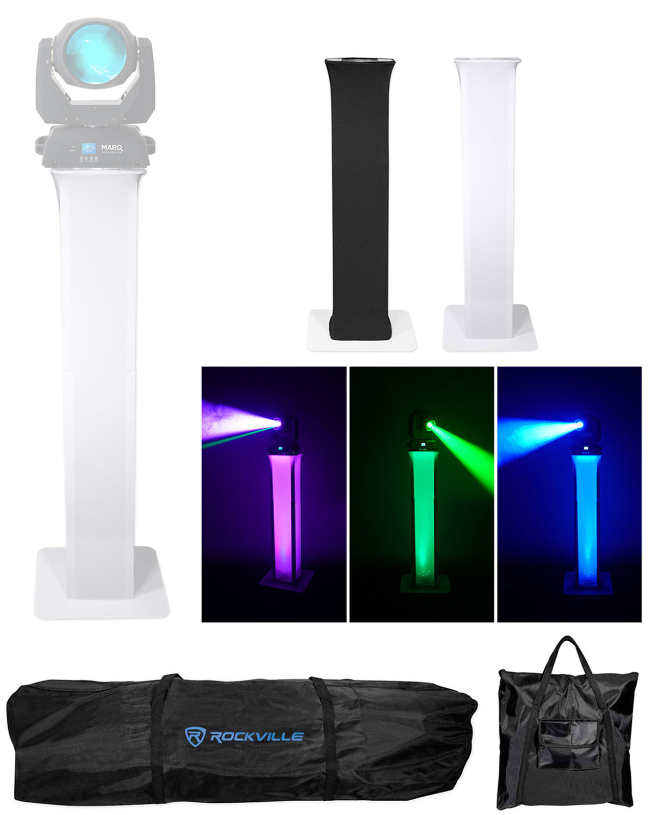 (1) Тотемная световая подставка с черно-белыми накладками для Marq Gesture Beam 500