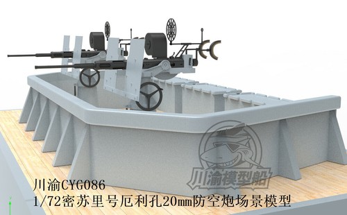 1/72 Scale Missouri Oerlikon 20mm Cannon Scene DIY Assembly Model Kit - 第 9/23 張圖片