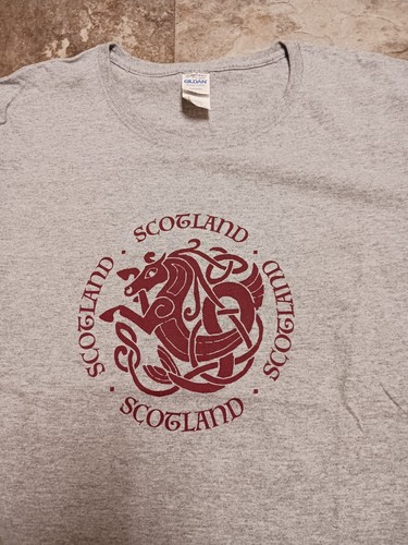 Scotland Gray Souvenir T-Shirt Size XL 21" x 28" Deadstock New DS Unworn - Picture 2 of 5