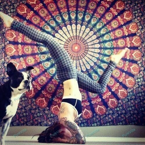 Hippie Art Tapestry Indian Handmade Mandala Cotton Yoga Wall Hanging - Bild 3 von 6