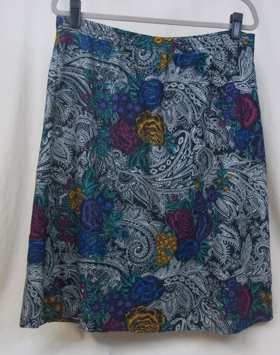 Vintage Devon Paisley Floral 2 Piece Skirt Blouse Set USA Union Made - Picture 4 of 7