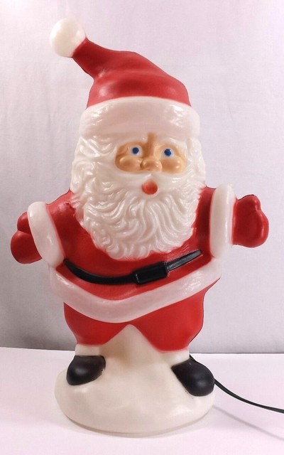 Vtg XL Huge Santa Christmas Blow Mold General Foam Plastics Light Up