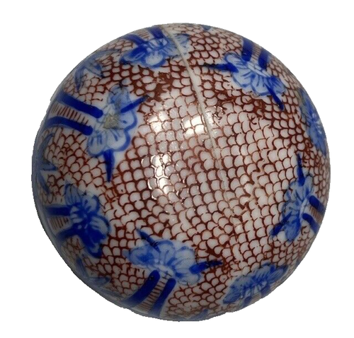 Tarro de jengibre vintage japonés de porcelana decorado a mano Hong Kong A.C.F. -5" T - Imagen 5 de 7