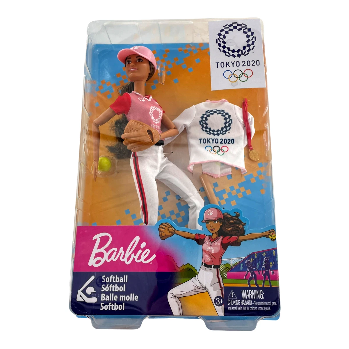 Barbie Tokyo 2020, Barbie Tóquio, Olimpíadas 2020, Softbol, Mattel, 2019  [Unbox e Review] 