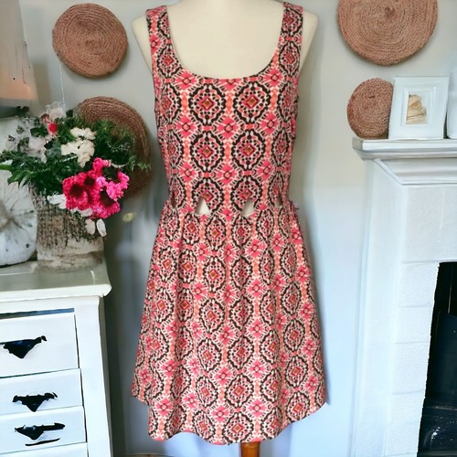 Y2K Babydoll Sundress M Dress Skater Flowy Soft Girl Twee Sleeveless Coquette - Picture 17 of 20
