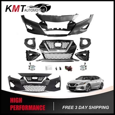 Fits 2019-2023 Nissan Maxima Front Bumper Cover & Fog Light Assembly Kit