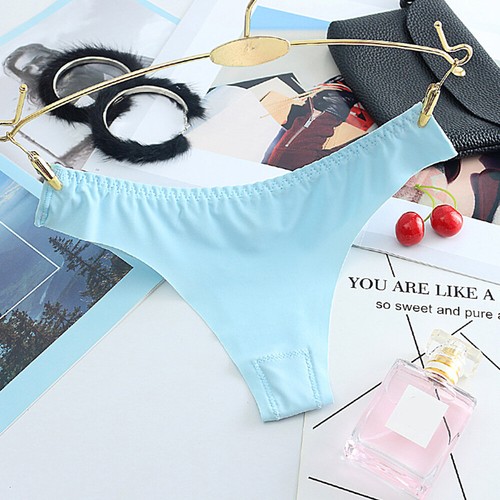 Women Ice Silk G-string Briefs Panties Sheer Seamless Thongs Underwear Lingerie - Picture 29 of 33