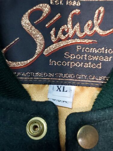 Rare Vintage Sichel Lion's Gate Production Crew Leather Bomber Jacket Men's XL - Picture 4 of 11