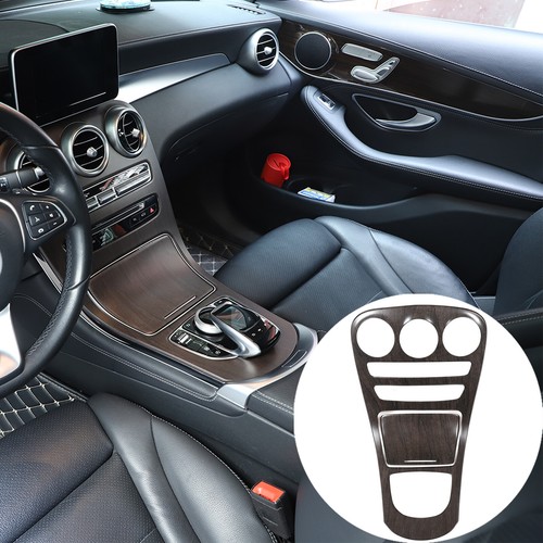 Wood Center Console Gear Panel Trim For Benz C GLC Class W205 X253 2015-2018 - Picture 10 of 19