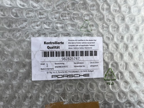 NEW Genuine Porsche 718 Boxster Cayman 982 Heat Shield Heat Shield Plate - Picture 4 of 5