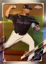Sixto Sanchez 2021 Topps Chrome Rookie Card - Miami Marlins