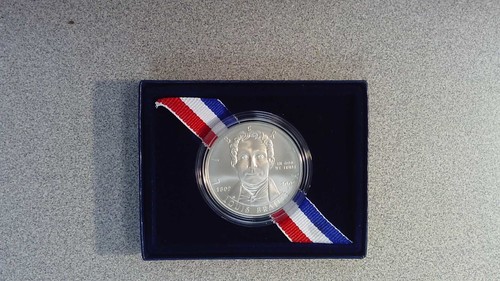 2009 $1 Louis Braille Bicentennial Silver Commemorative Box & COA