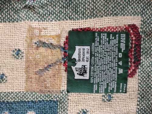 Goodwin Weavers A Merry Christmas Santa Decke 50”x70” Baumwolle Hergestellt in den USA - Bild 7 von 7