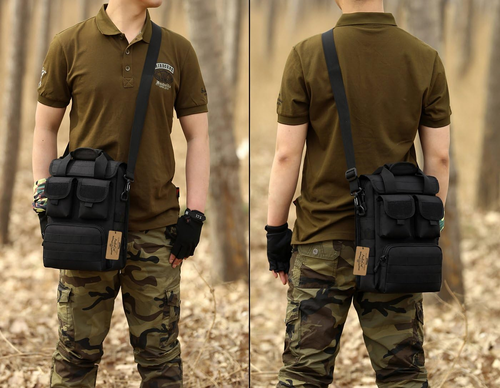 Arcenciel Tactical Messenger Bag Men MOLLE Sling Pack Briefcase Gear Handbags Ut - Picture 7 of 12