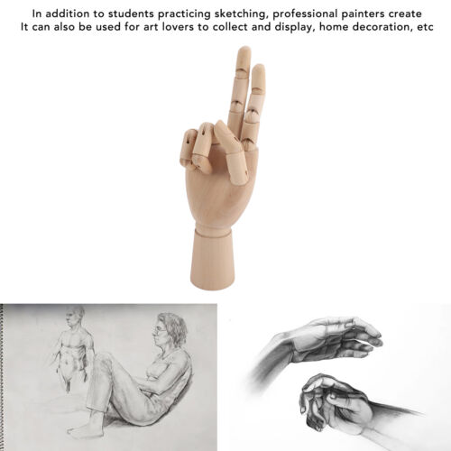 (Weibliche Rechte Hand)Gelenkmodell Tragbare Flexible Zeichnung Aus Holz EU - Bild 8 von 23