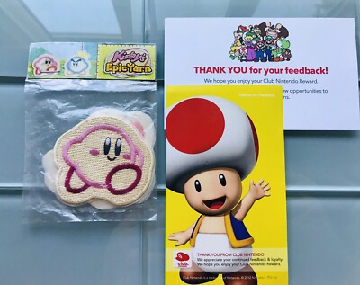Club Nintendo Kirby Epic Yarn Patches Official And Unopened E3