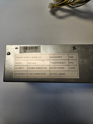 Alpha Miner 2400W PSU-2400 - 10x 6-polig, besser als Bitmain APW7!! KARTON MIT 5 - Bild 3 von 3