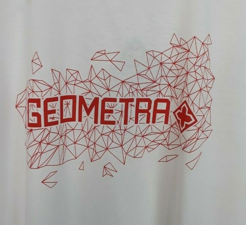 Umbro Geometra Graphic Large Tee TShirt Top BNWT White Red Short Sleeves Retro L - Picture 4 of 11