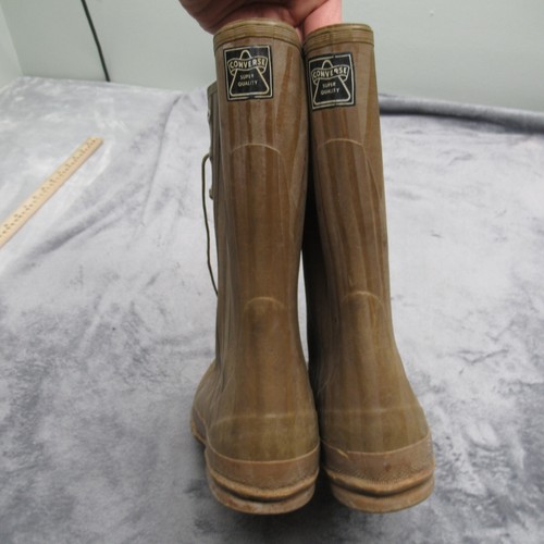 Vintage 1950s Converse Duck Boots Men 8 Brown Durable Waterproof Korean War RARE - Picture 8 of 16