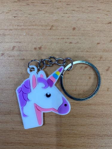 Multicoloured Childrens School Bag Unicorn Keyrings PVC 2'' - Picture 6 of 9