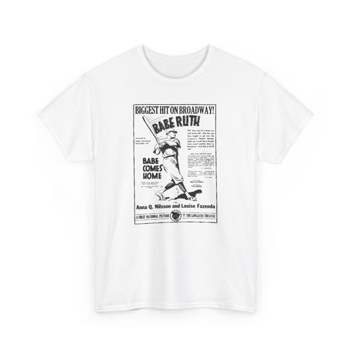 Vintage Babe Comes Home 1927 American Silent Sports Comedy Film 100% Cotton Tee - Picture 4 of 53