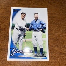 Babe Ruth Lou Gehrig 2010 Topps Prestigious Pinstripe Power #637 Yankees A22