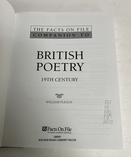 The Facts on File Companion to British Poetry 4 Volumes Hardcover - Imagen 8 de 22