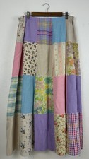 Vintage 1970s / 1980s Glen Of Michigan Patchwork Maxi Skirt Pastel Floral Plaid