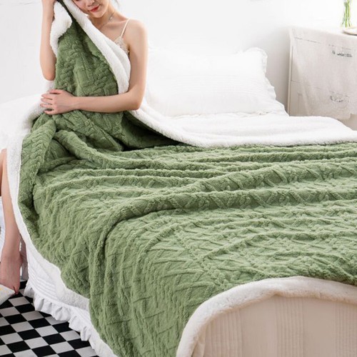 Warm Thermal Fleece Sherpa Two Sided Blanket Sofa Bed Couch Throw Faux Fur Home - Picture 6 of 18