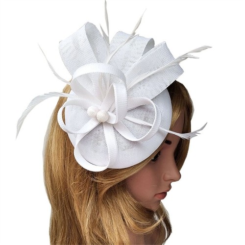 TeaParty Headwear Cocktail Party Feather Hat Female Flower Fascinator Hairpin - Picture 4 of 10