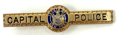 VINTAGE Retired Capital Police, NY Tie Clip - 2.5" - EXCELLENT!!!