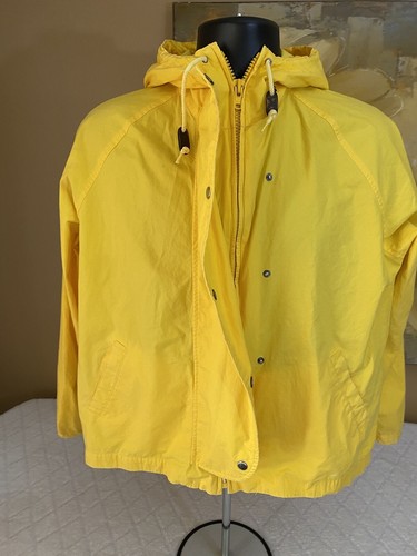 Vintage Ralph Lauren Polo Yellow Hooded Jacket Full Zip/Snap On Size Youth XL - Picture 2 of 19