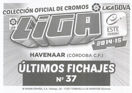 ELIGIR TO CHOOSE YOURS STICKERS PANINI ESTE LIGA 2015 : ESPANYOL to UPDATE - Imagen 151 de 153