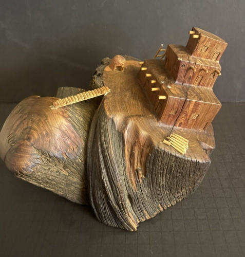 Amos Salazar ~ Scultura da tavolo in legno intagliato Taos New Mexico - Foto 2 di 10