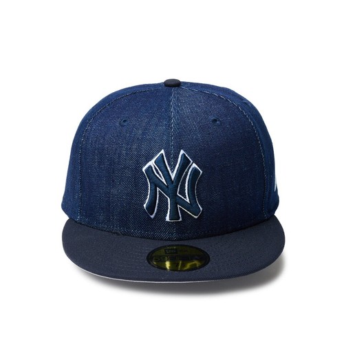 New Era 59FIFTY MLB Denim 2-Tone New York Yankees Indigo Denim Navy 14388867 - Picture 10 of 16