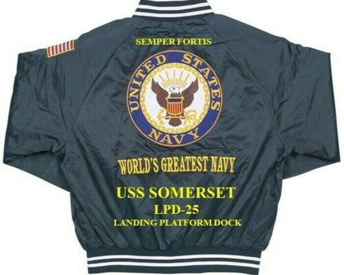 USS BELLEAU WOOD LHA-3 HELICOPTER ASSAULT EMBROIDERED SATIN JACKET(BACK ONLY) - Picture 11 of 11