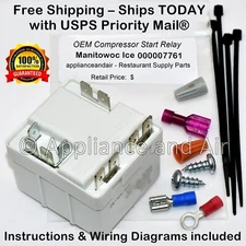 Manitowoc 000007761 Start Relay Potential, Ships Free TODAY USPS Priority Mail!