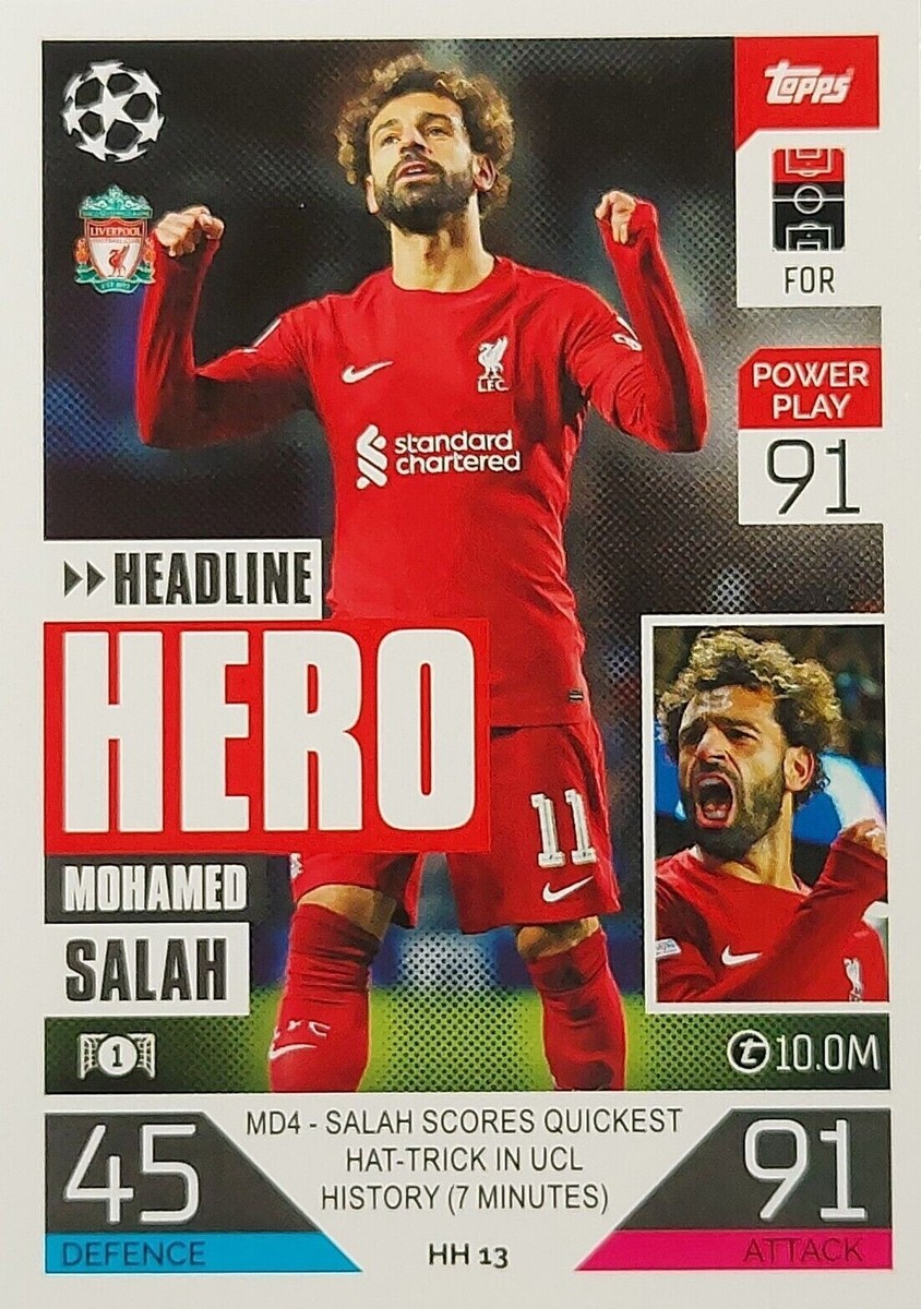 Mohamed Salah HEADLINE HERO Match Attax Extra 22/23 HH13
